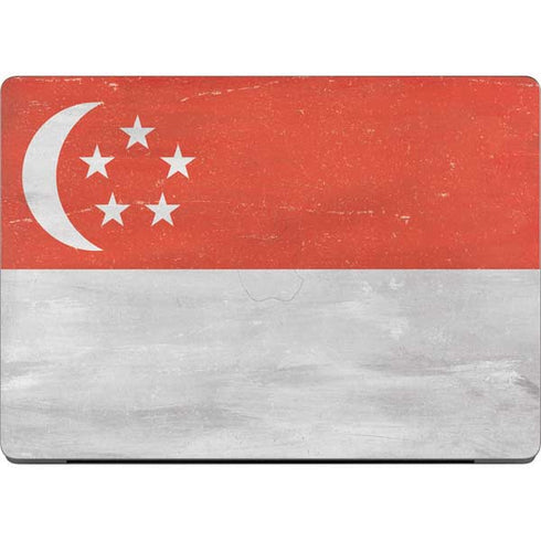 Singapore Flag Distressed Apple MacBook Pro 14-inch Skin